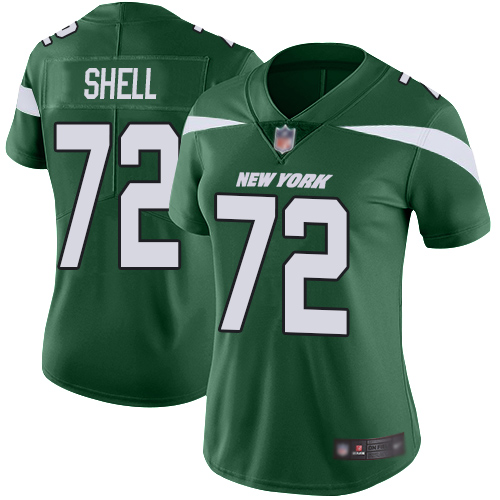 New York Jets Limited Green Women Brandon Shell Home Jersey NFL Football #72 Vapor Untouchable->women nfl jersey->Women Jersey